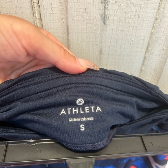 Athleta Ready Set Go Running Shorts Navy Blue, Orange Sz Small - Picture 4 of 7